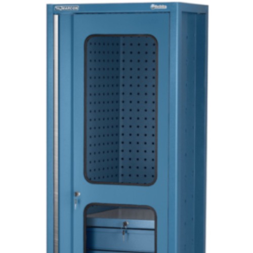 Arm�rio para ferramentas com 5 gavetas chapa perfurada e porta em vidro - AM-1020