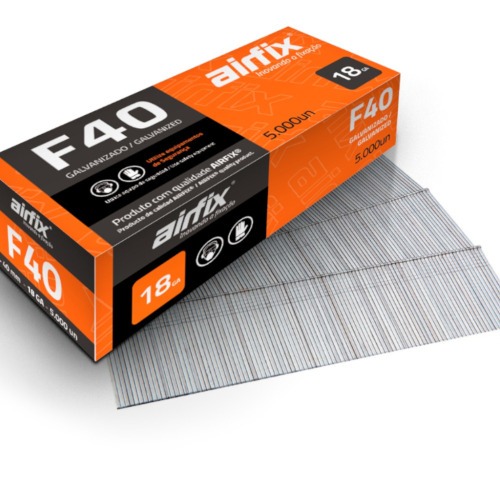 Pino para pinador pneum�tico tipo F 1,05 x 40 mm com 5.000 pe�as - F40