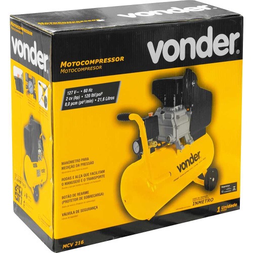 Compressor de ar 8,0 p�s 21,6L 2 hp 120 libras MCV 216  110V