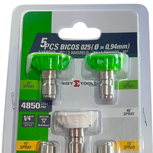 Jogo com 5 bicos 025 di�metro 0,94 mm - 0761091020