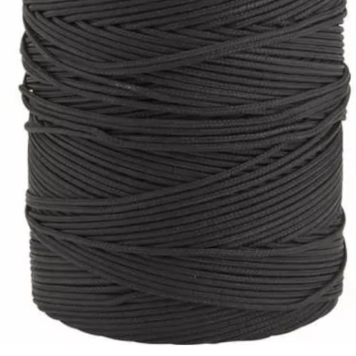 Corda multifilamento 3,0 mm cor preta rolo com 277 metros