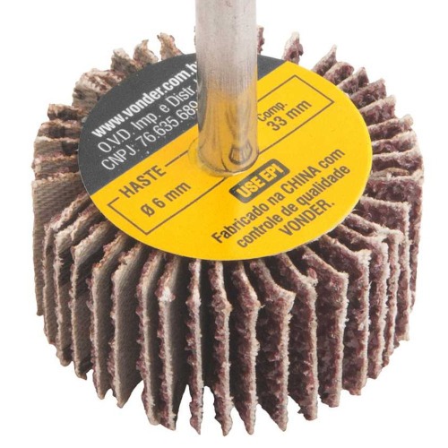 Roda de lixa 40 x 20 mm com haste grão 36 Roda de lixa 40 x 20 mm com haste grão 36