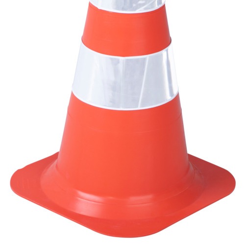 Cone de sinaliza��o com 50 cm flex�vel 2 faixas