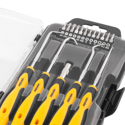 Jogo de bits e ganchos com 17 peças Jogo de bits e ganchos com 17 peças