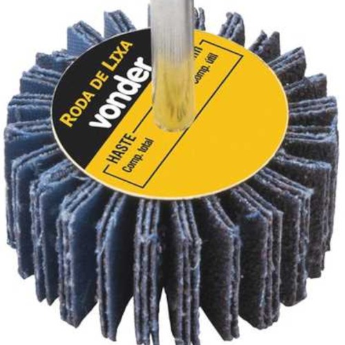 Roda de lixa 60 mm x 20 mm com haste gr�o 60