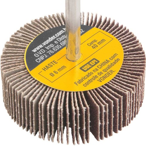 Roda de lixa 60 mm x 20 mm com haste gr�o 80