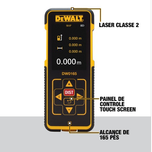 Trena a laser com leitura at� 50 metros tela colorida - DW0165N