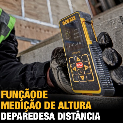 Trena a laser com leitura at� 50 metros tela colorida - DW0165N