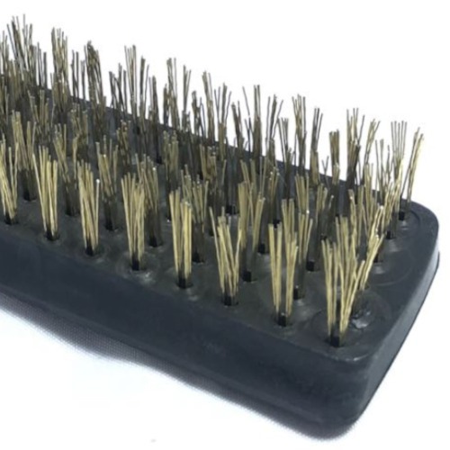 Escova de aço latonado manual com 6 fileiras sem cabo - 0.2025 Escova de aço latonado manual com 6 fileiras sem cabo - 0.2025