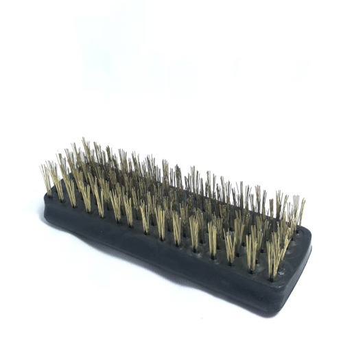 Escova de aço latonado manual com 6 fileiras sem cabo - 0.2025 Escova de aço latonado manual com 6 fileiras sem cabo - 0.2025