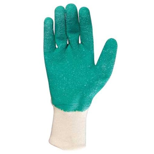 Luva de malha com l�tex verde - MLV 1002