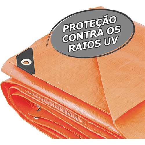 Lona refor�ada de polietileno laranja 8 m x 5 m