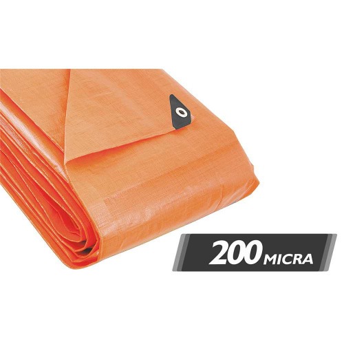 Lona refor�ada de polietileno laranja 8 m x 5 m