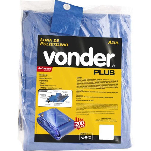 Lona reforçada de polietileno azul 7 m x 4 m Lona reforçada de polietileno azul 7 m x 4 m