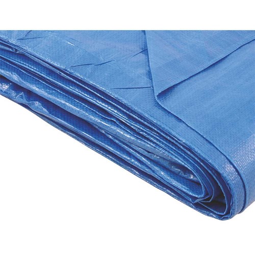 Lona reforçada de polietileno azul 7 m x 4 m Lona reforçada de polietileno azul 7 m x 4 m