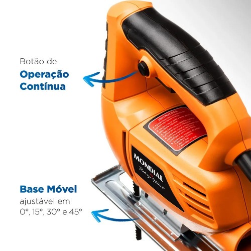 Serra tico tico 450W corte 60mm com 2 l�minas By Rodrigo Hilbert - ST-RH-01  110V