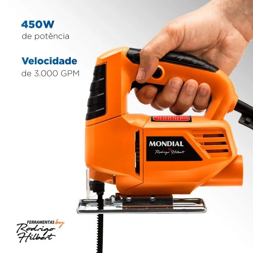 Serra tico tico 450W corte 60mm com 2 l�minas By Rodrigo Hilbert - ST-RH-01  110V