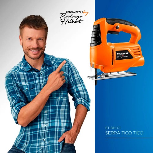 Serra tico tico 450W corte 60mm com 2 l�minas By Rodrigo Hilbert - ST-RH-01  110V