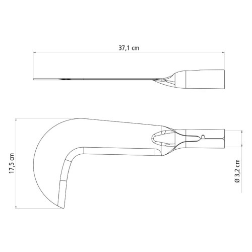 Foice ro�adeira com olho de 32 mm sem cabo - 77600115