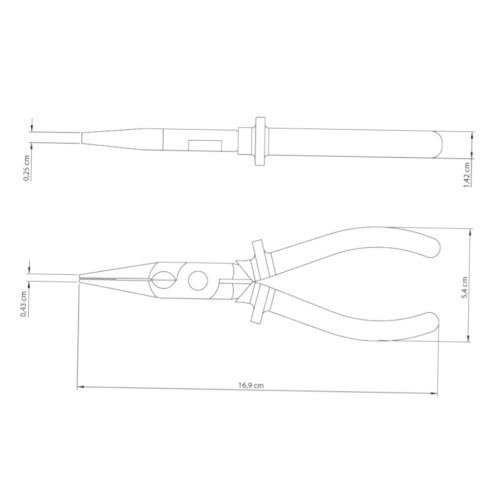Alicate bico chato isolado 6
