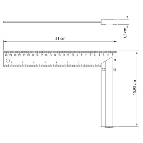 Esquadro de alumínio 12 Esquadro de alumínio 12