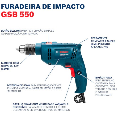 Furadeira de impacto 1/2