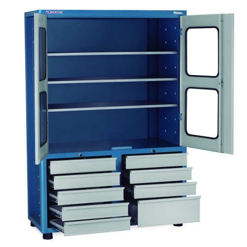 Armário para ferramentas com 3 prateleiras e portas de vidro - AM-70 Armário para ferramentas com 3 prateleiras e portas de vidro - AM-70