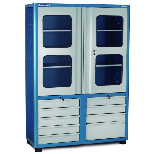 Armário para ferramentas com 3 prateleiras e portas de vidro - AM-70 Armário para ferramentas com 3 prateleiras e portas de vidro - AM-70