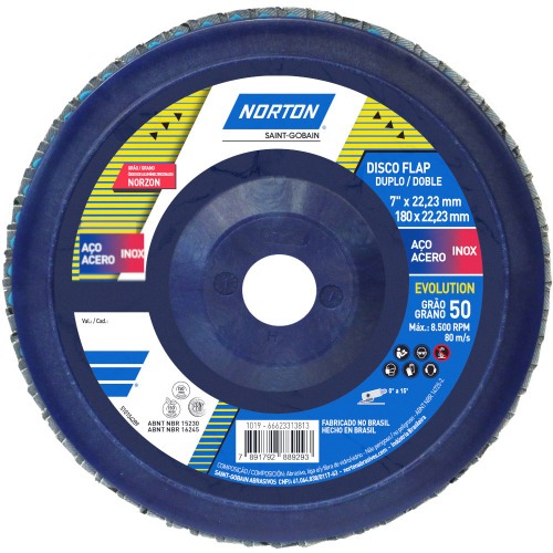 Disco de lixa flap disc reto 7