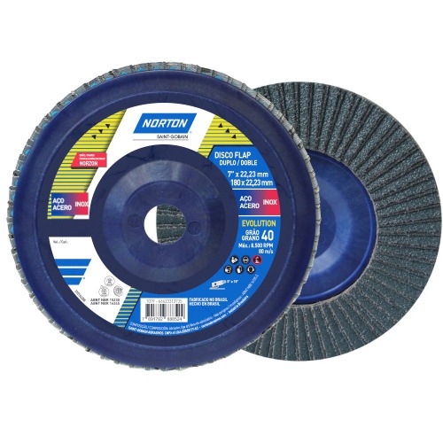 Disco de lixa flap disc reto 7