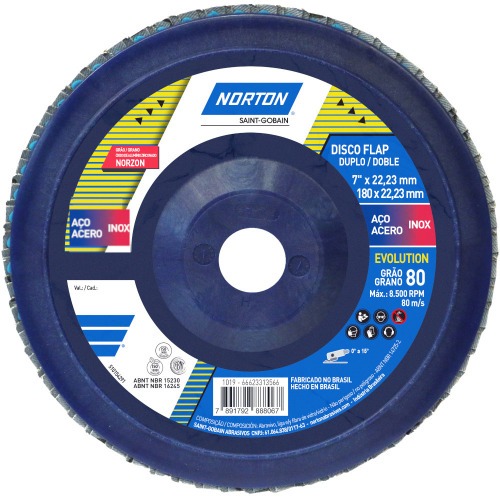 Disco de lixa flap disc reto 7