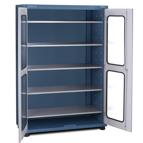 Armário para ferramentas com 5 prateleiras e portas de vidro - AM-10 Armário para ferramentas com 5 prateleiras e portas de vidro - AM-10