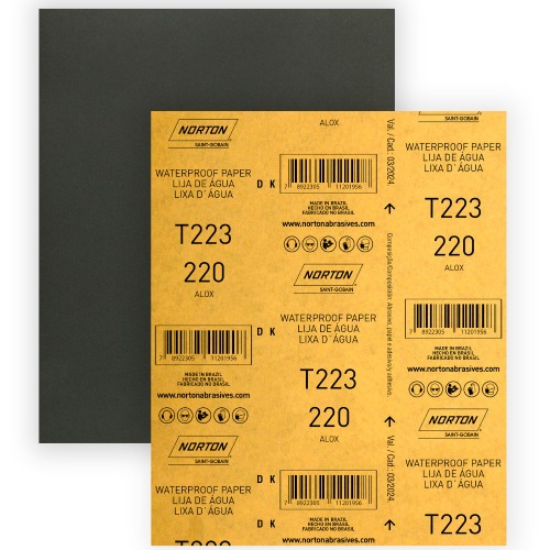 Folha de lixa D'água 225 x 275 mm - T223 Folha de lixa D'água 225 x 275 mm - T223