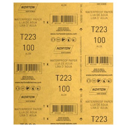 Folha de lixa D'�gua 225 x 275 mm - T223