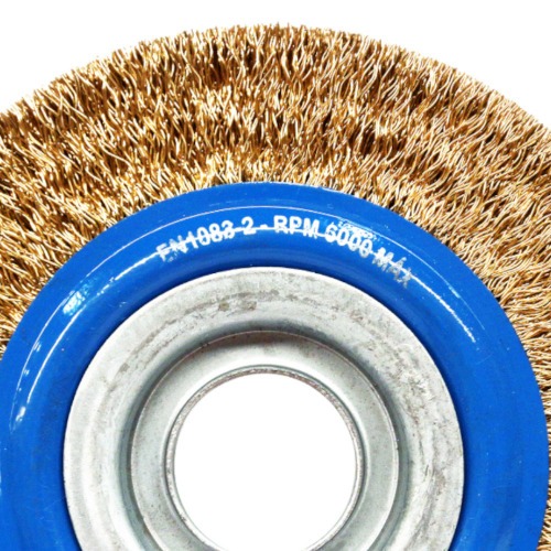 Escova circular ondulada latonada 152,4 x 19 mm