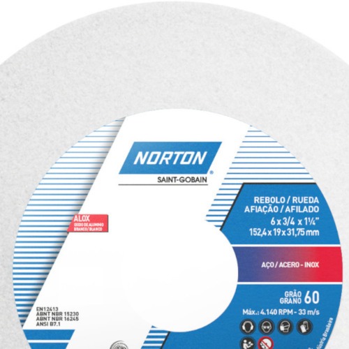Rebolo reto para metal duro 6