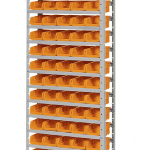 Estante met�lica com 60 gavetas n� 3 laranja - EF60/3L