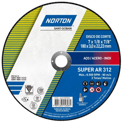 Kit 25 Discos de corte para metal 7 x 1/8 x 7/8