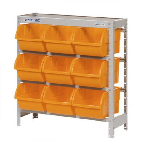 Estante met�lica com 9 gavetas n� 7 laranja - EF9/7L