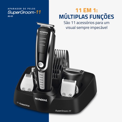 Aparador de pelos 11 em 1 Super Groom - BG-05  110V/220V