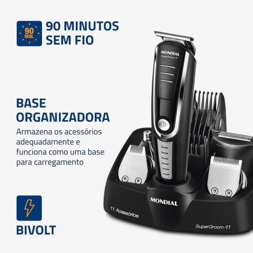 Aparador de pelos 11 em 1 Super Groom - BG-05  110V/220V