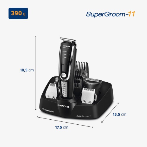 Aparador de pelos 11 em 1 Super Groom - BG-05  110V/220V