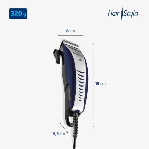 M�quina de cortar cabelo com 4 pentes e acess�rios Hair Stylo - CR-07  110V