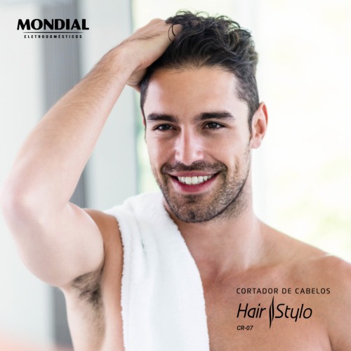 M�quina de cortar cabelo com 4 pentes e acess�rios Hair Stylo - CR-07  110V