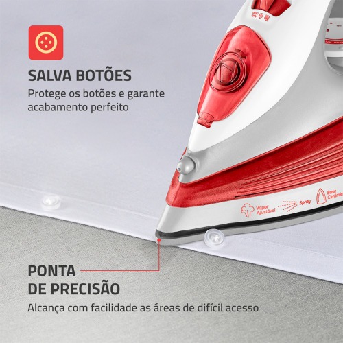 Ferro de passar a vapor 1200 watts - FVN-01-O  220V