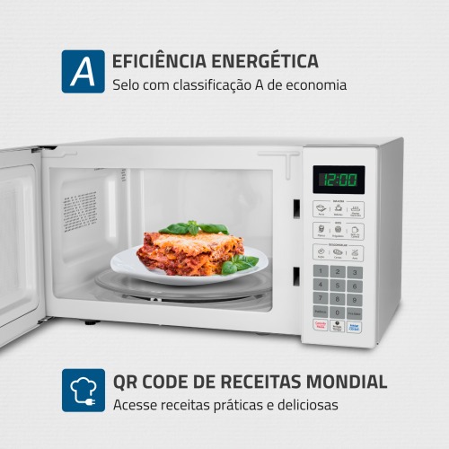 Micro-ondas 34 litros 1400W 10 níveis de potência - MO-02-34-W 110V Micro-ondas 34 litros 1400W 10 níveis de potência - MO-02-34-W 110V