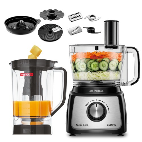 Multiprocessador de alimentos 1.000W 9 em 1 Turbo Chef - MPN-01-BF  220V