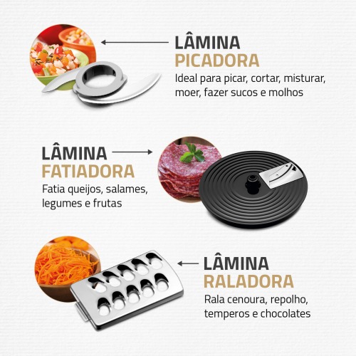 Multiprocessador de alimentos 1.000W 9 em 1 Turbo Chef - MPN-01-BF  220V