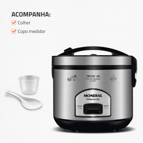 Panela el�trica de arroz 10 x�caras Pratic Rice 10i - PE-42-10X  110V