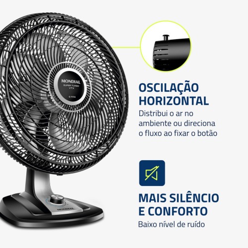 Ventilador de mesa 50 cm 8 p�s 3 velocidades Turbo - VTX-50-8P  110V